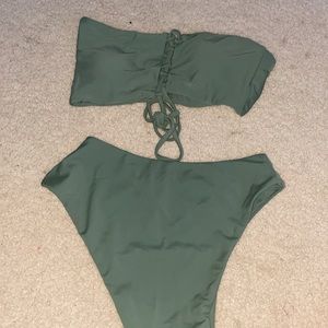 Shein Strapless Green Bikini